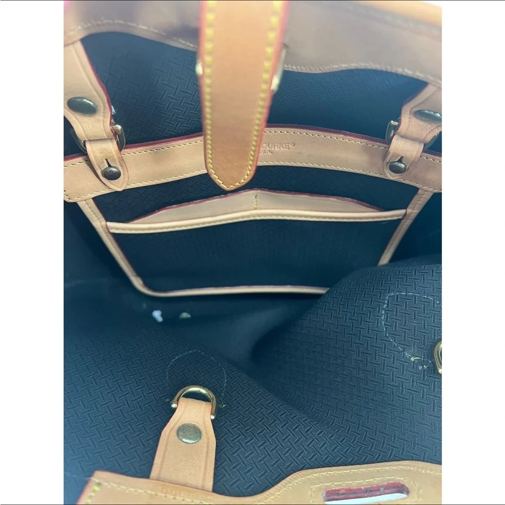 Vintage Dooney & Bourke Cabriolet canvas bucket bag vachetta leather - Picture 6 of 7